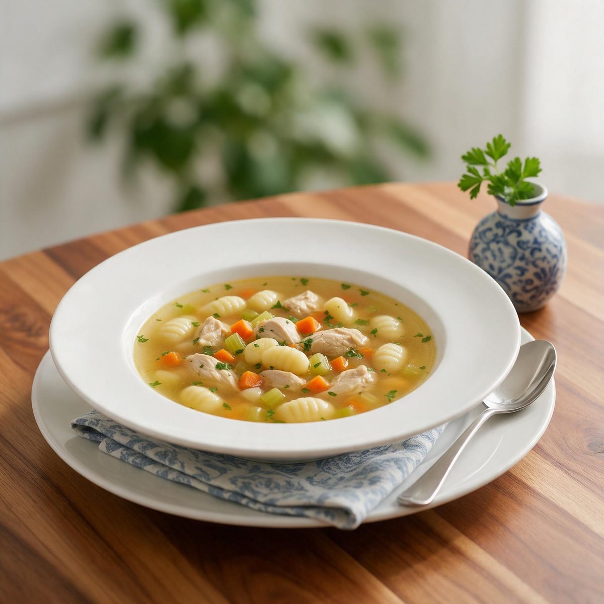 Creamy Chicken Gnocchi Soup with Spinach
