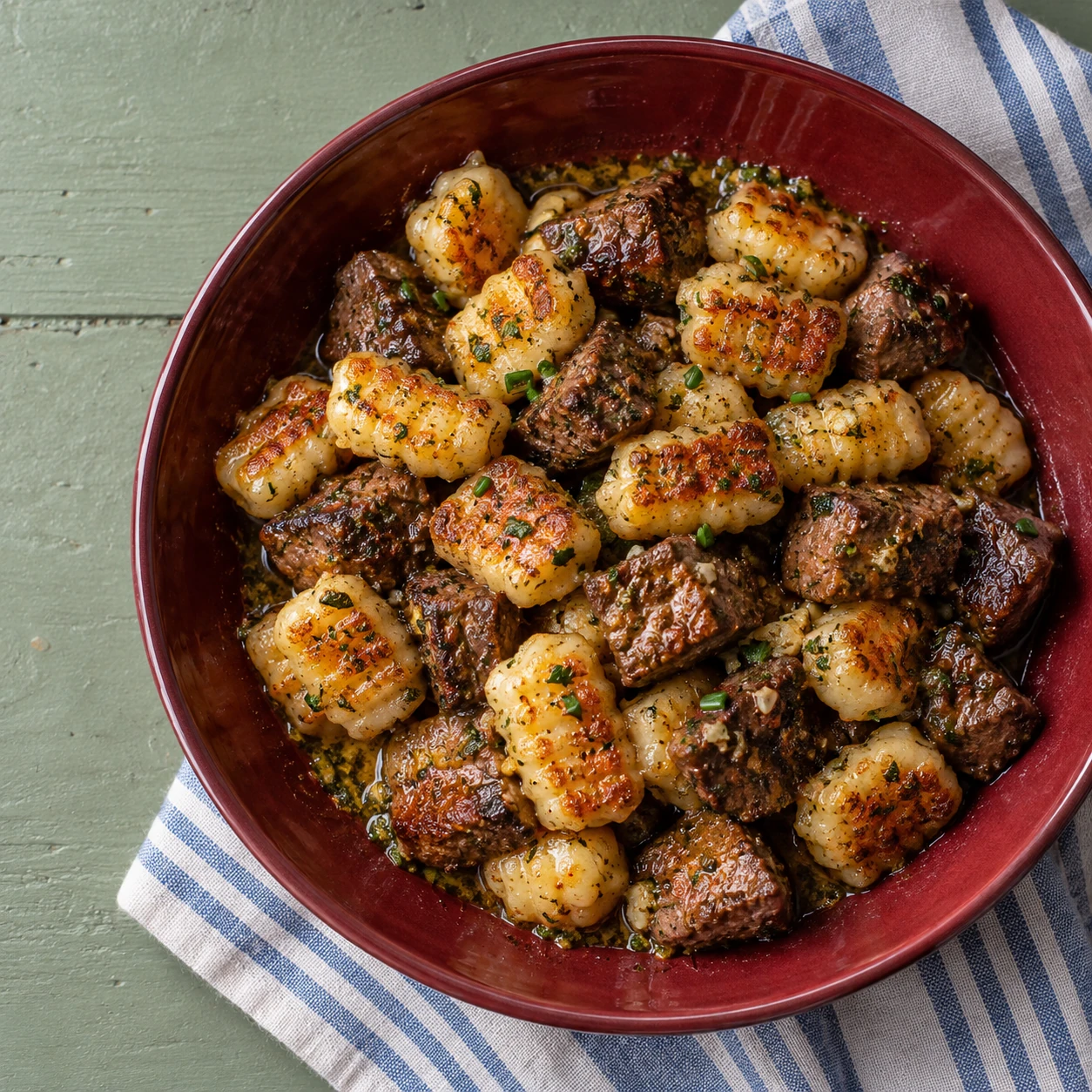 Cowboy Butter Gnocchi with Steak Bites
