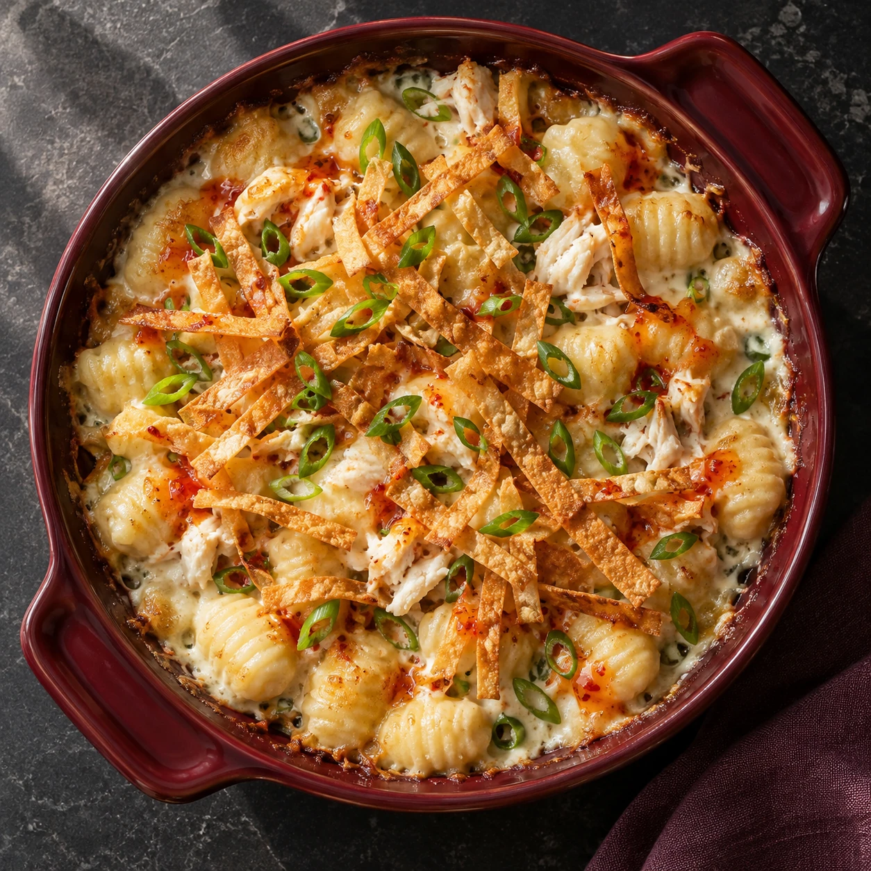 Crab Rangoon Gnocchi Bake