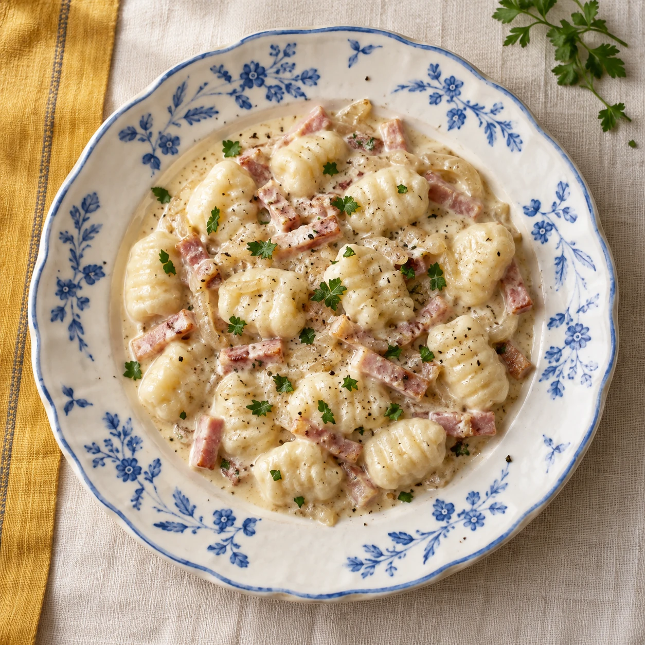 Creamy Ham Gnocchi