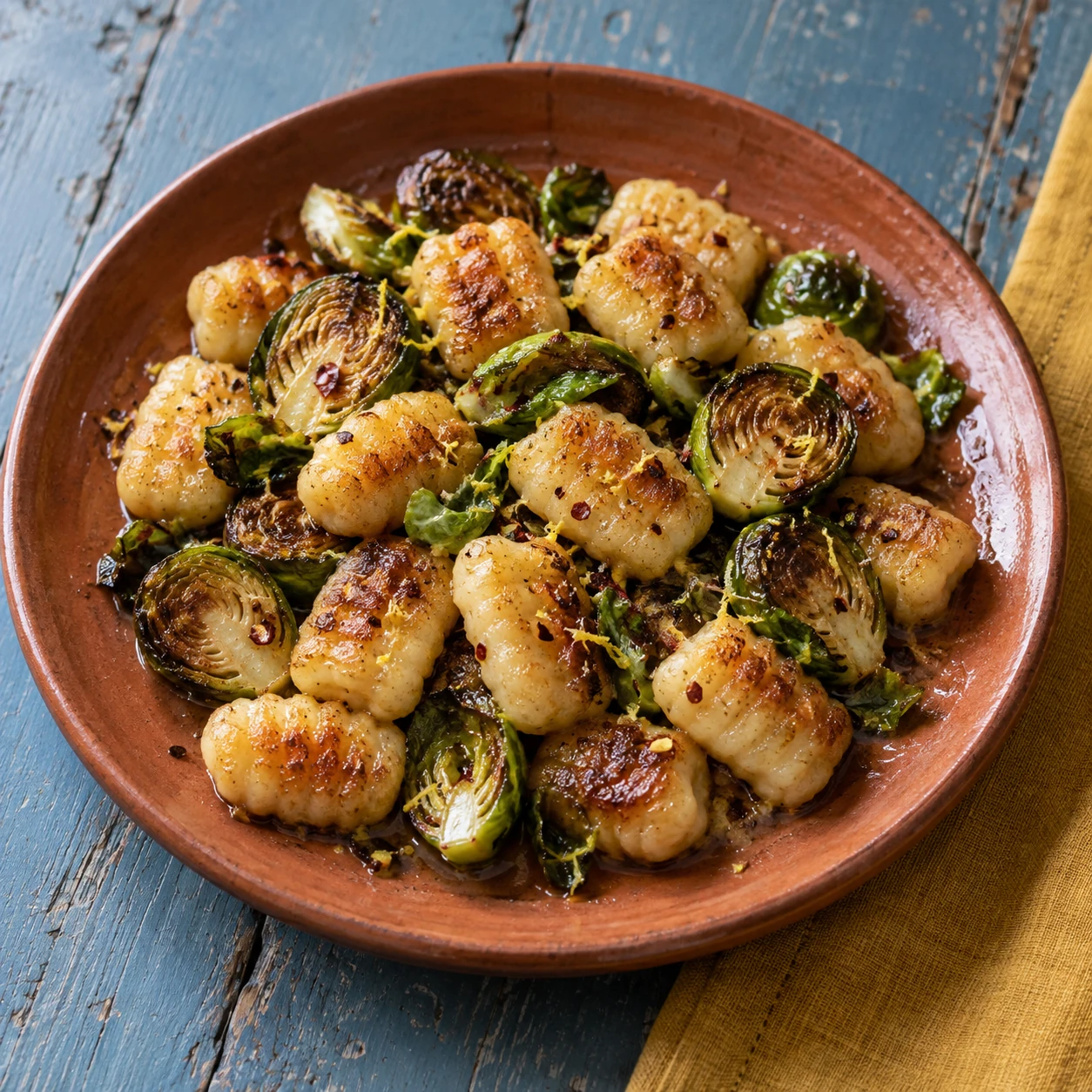 Crispy Gnocchi with Brussels Sprouts and Brown Butter