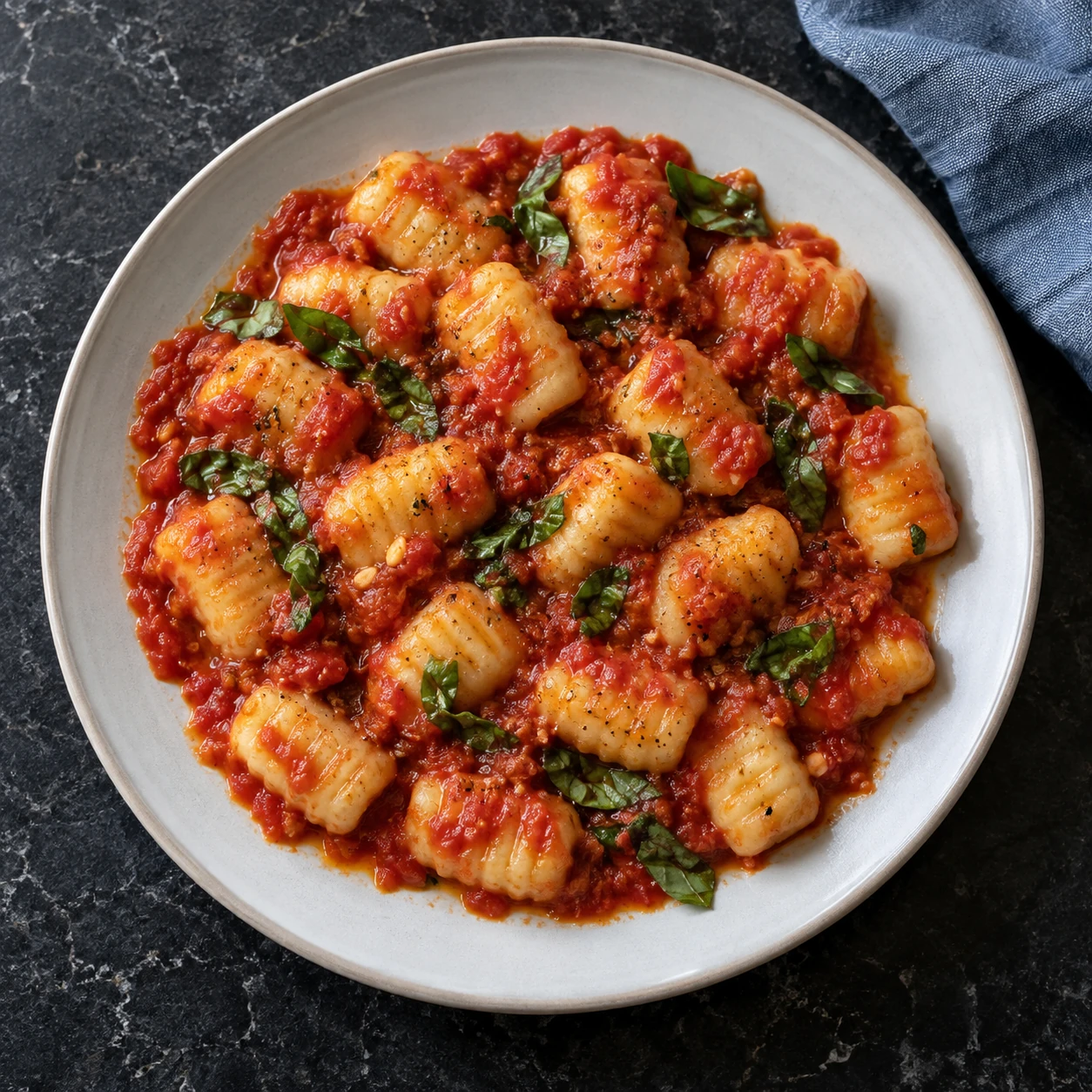 Gluten-Free Vegan Gnocchi with Tomato Basil Sauce