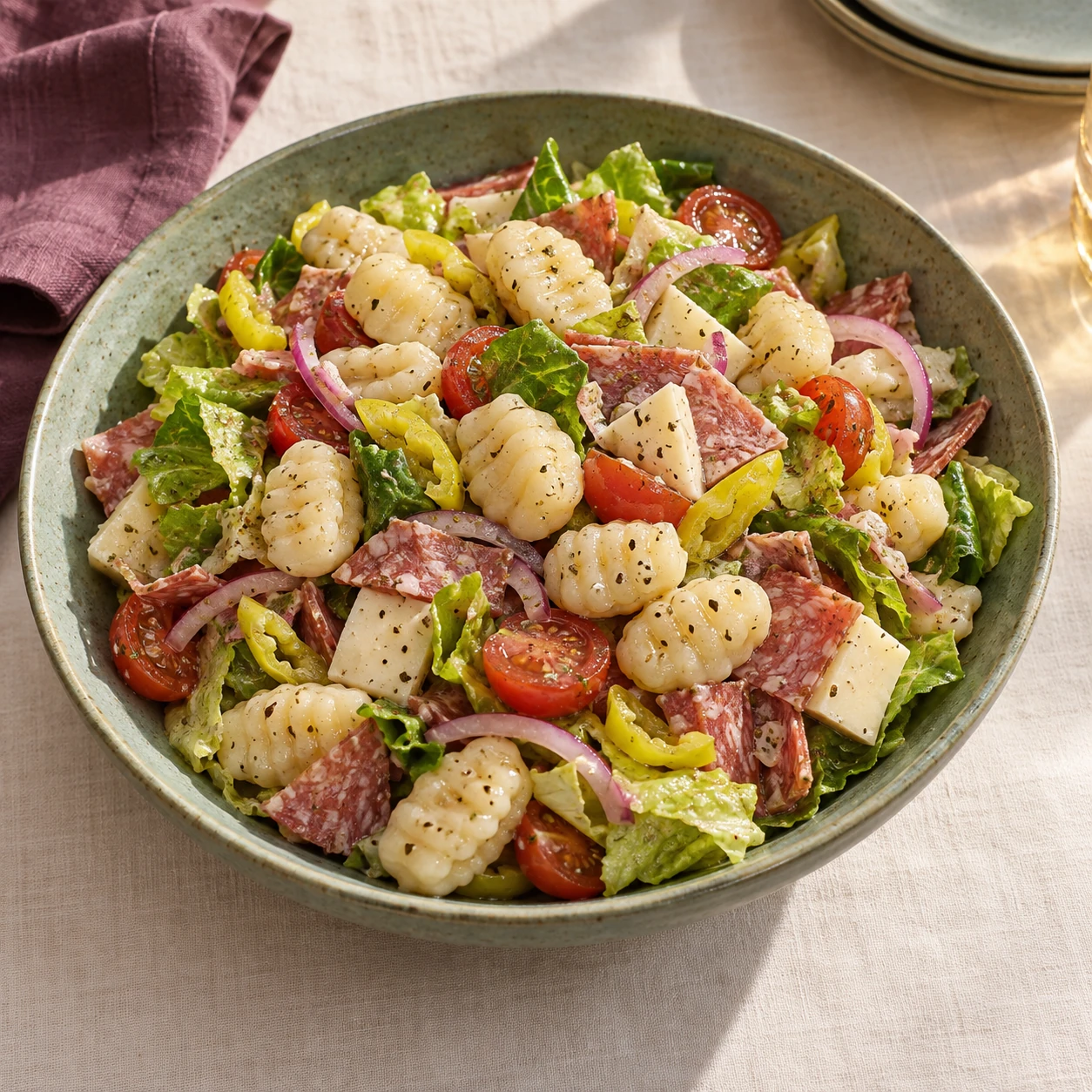 Italian Sub Gnocchi Salad