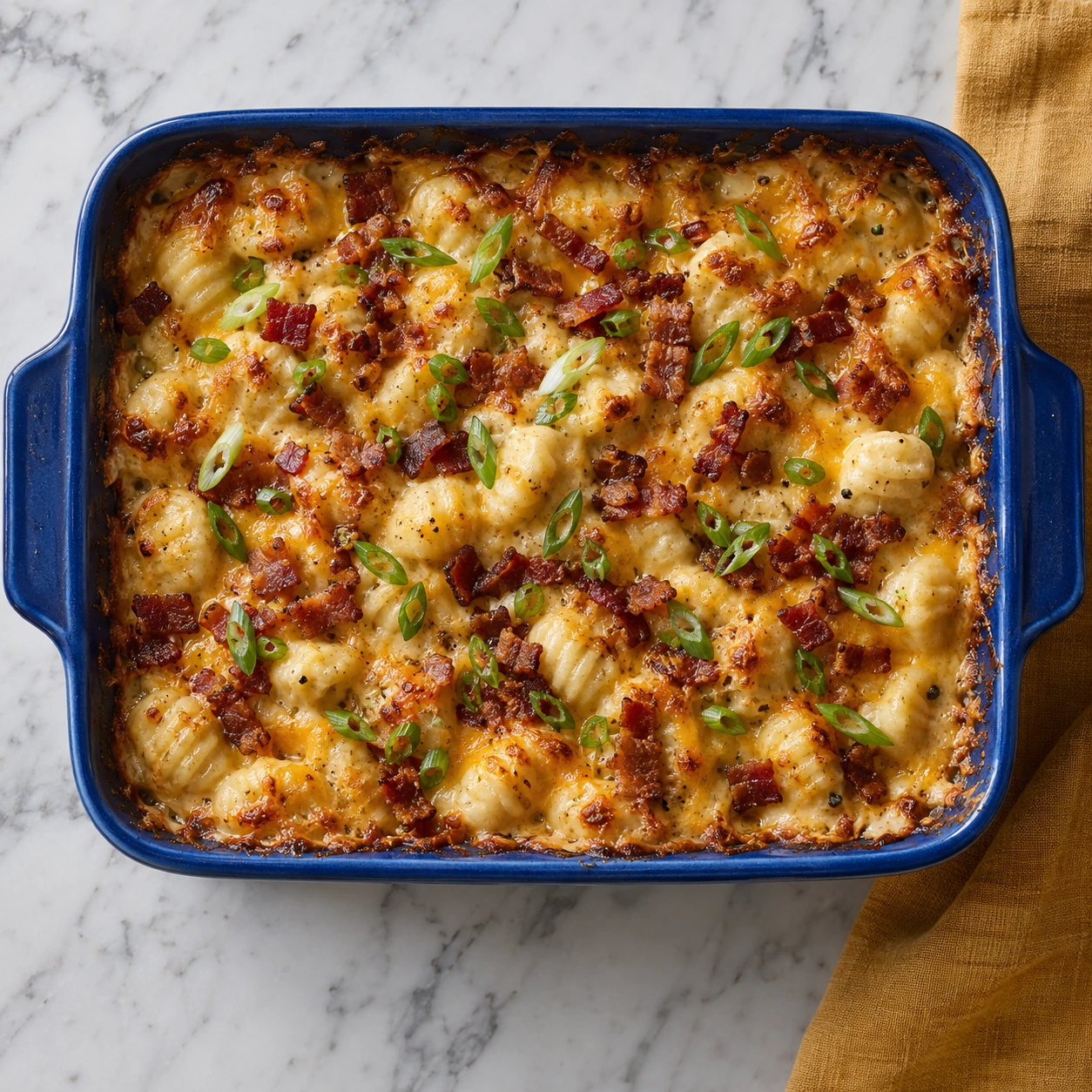 Loaded Gnocchi Bake with Cheddar and Bacon