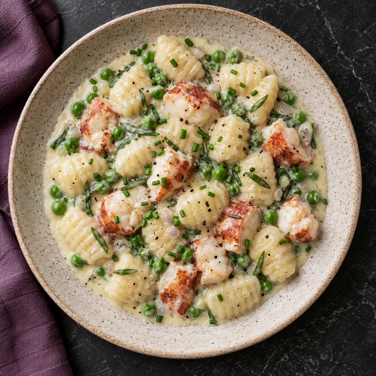 Lobster Gnocchi with Tarragon Cream
