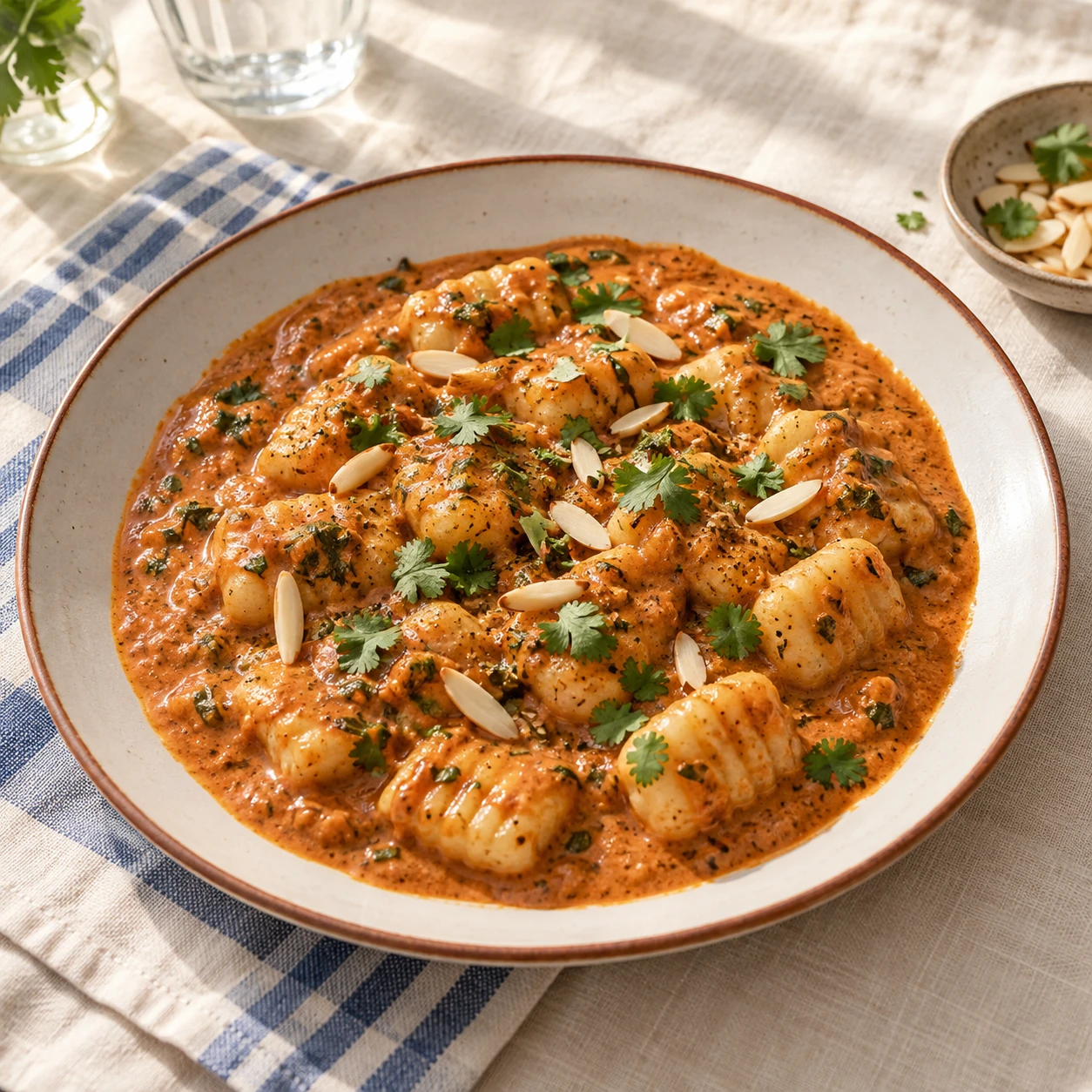Paneer Gnocchi in Malai Kofta Sauce