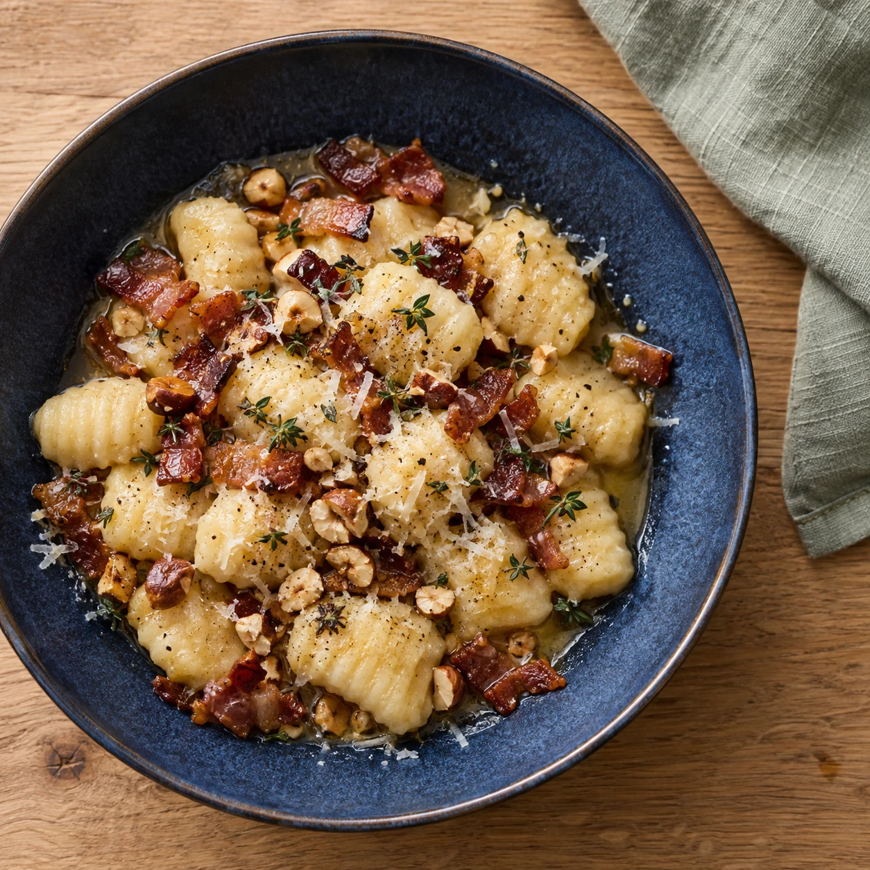 Parsnip Gnocchi with Cider Butter and Bacon