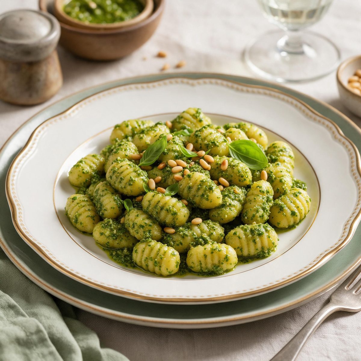 Potato Gnocchi with Pesto