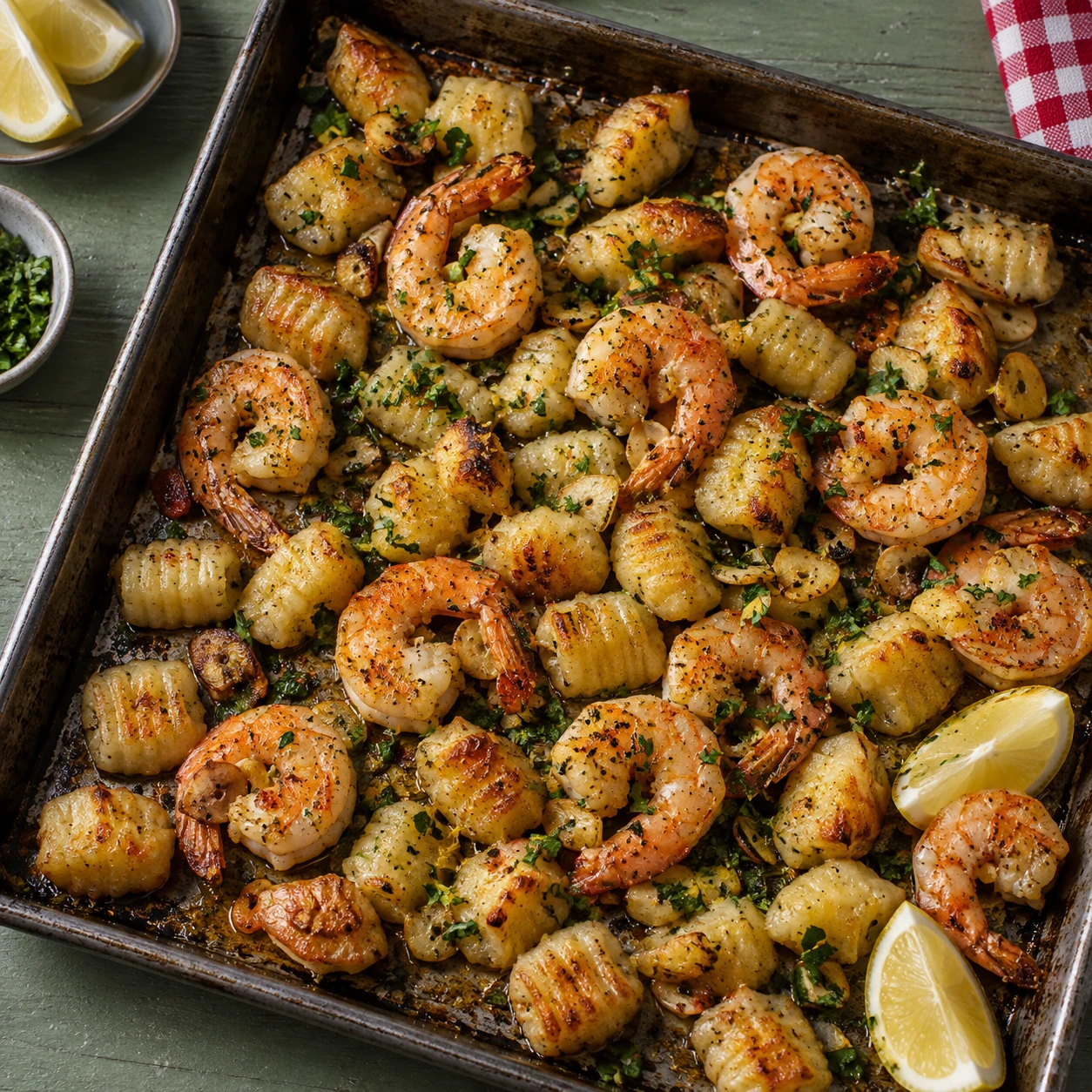 Sheet-Pan Garlic Shrimp and Gnocchi