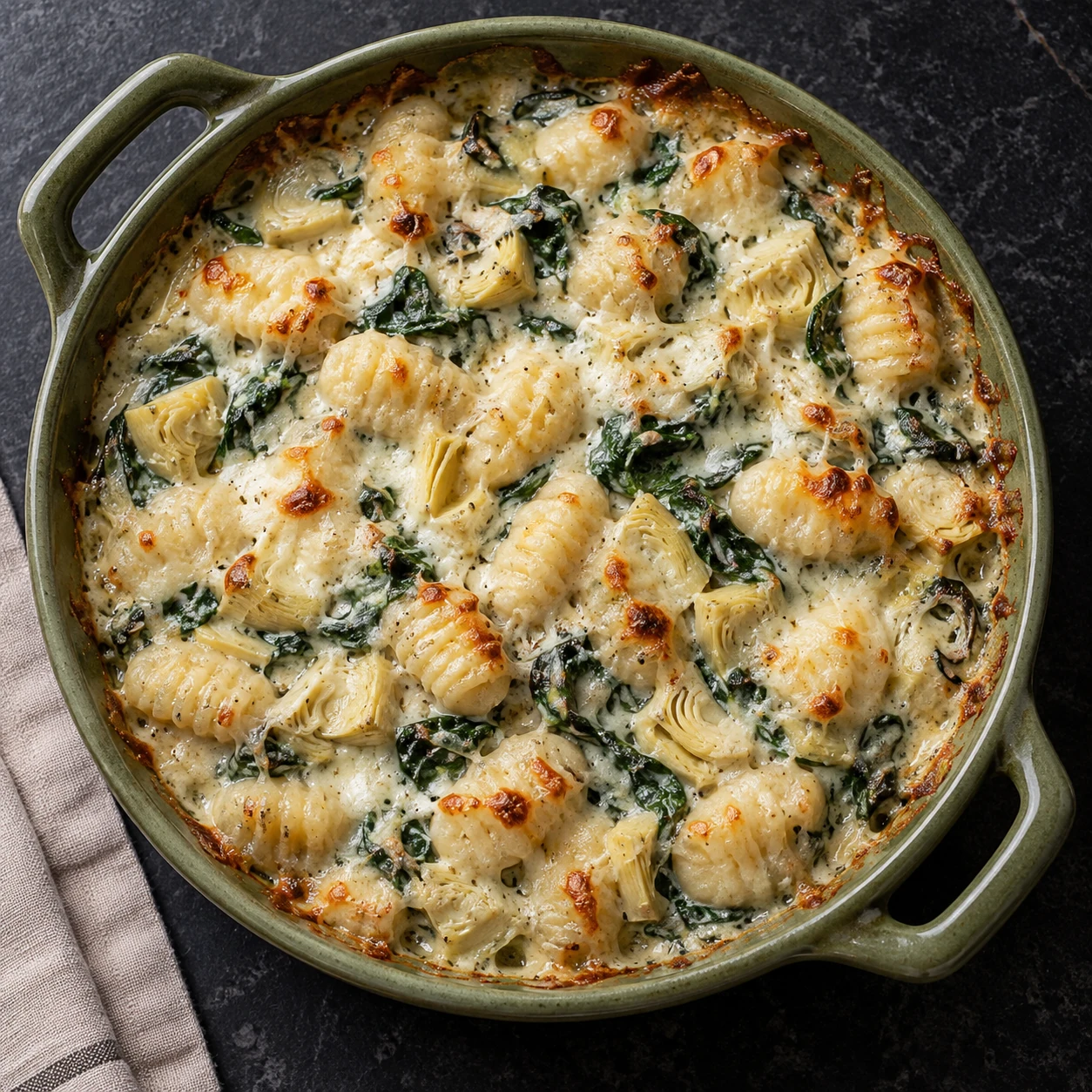 Spinach and Artichoke Gnocchi Bake