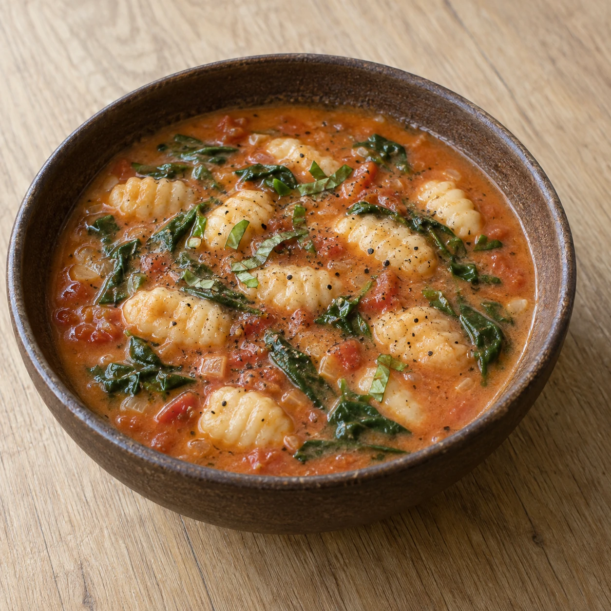 Vegan Tomato Gnocchi Soup with Coconut Milk