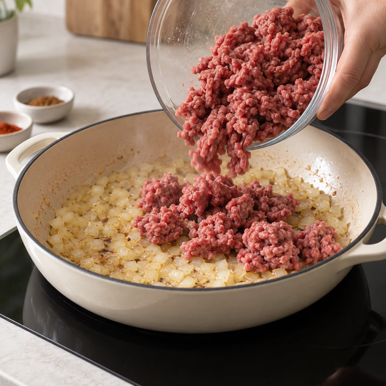 Brown the beef