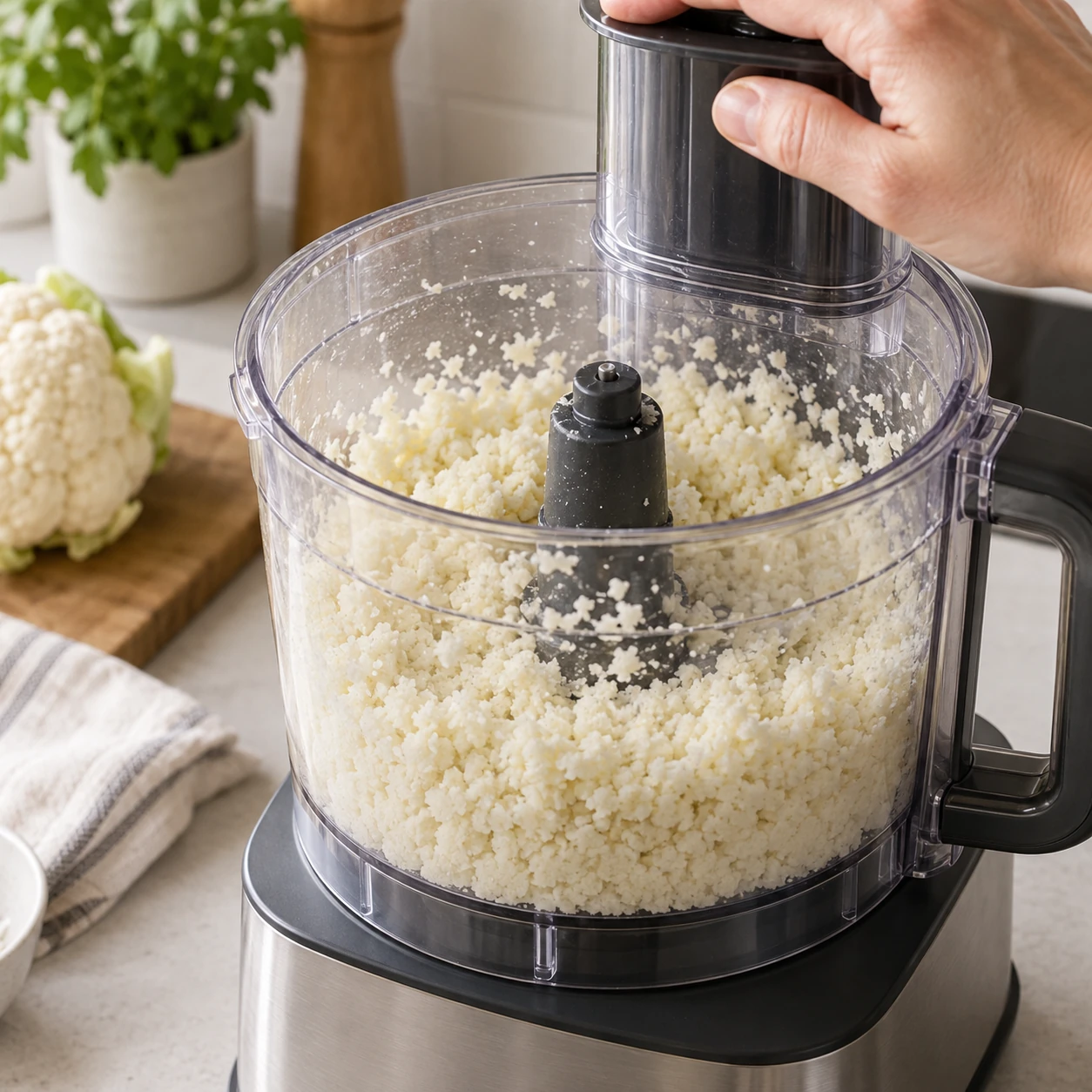 Make the cauliflower base