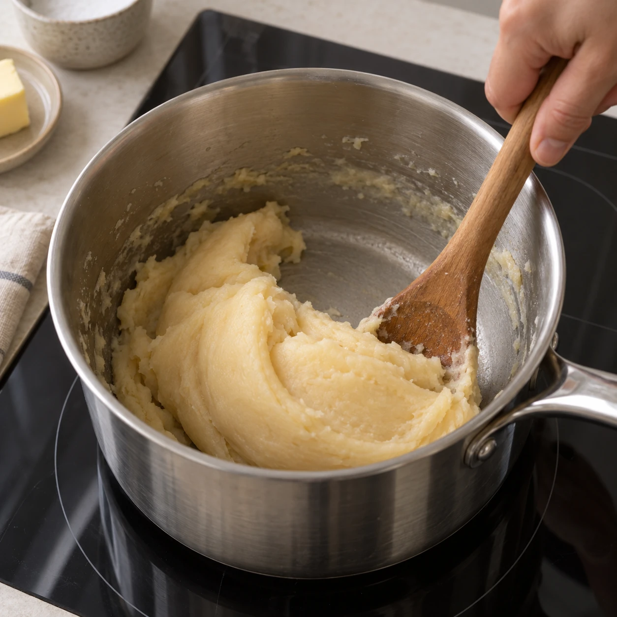 Cook the choux base