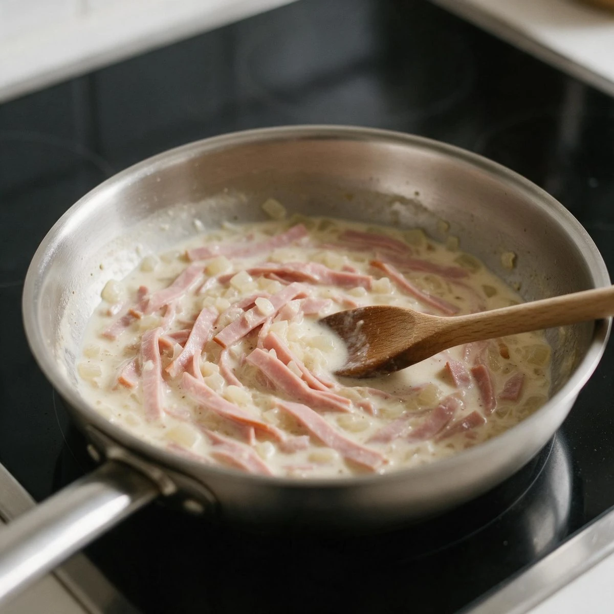 Make the cream sauce