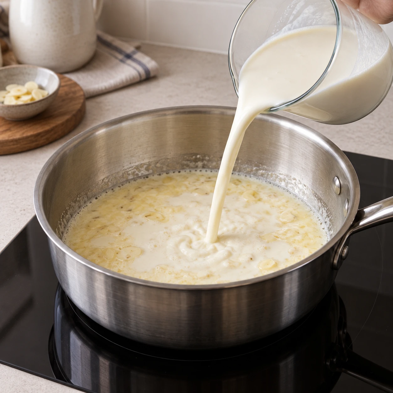 Make the cream sauce