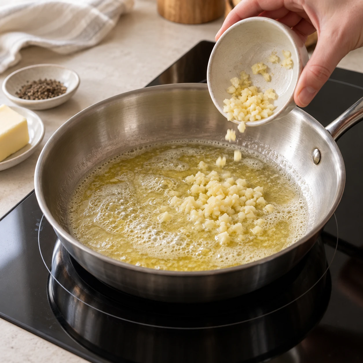 Make the garlic butter