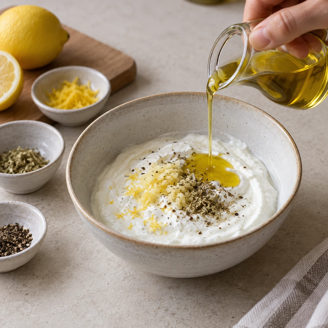Make the lemon yogurt