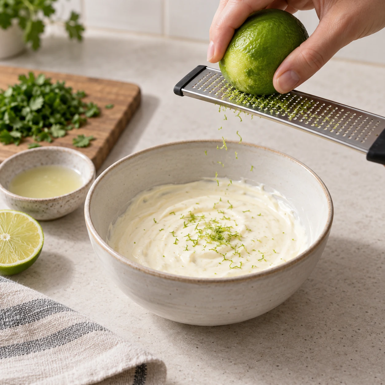 Make the lime crema