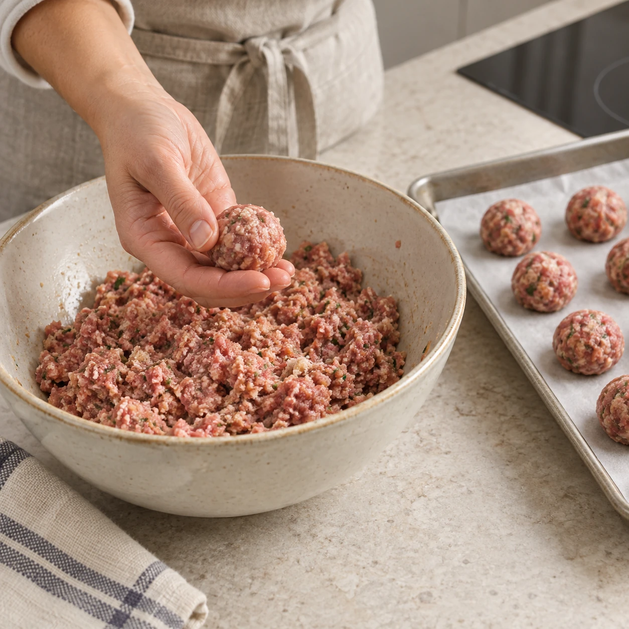 Form the meatballs