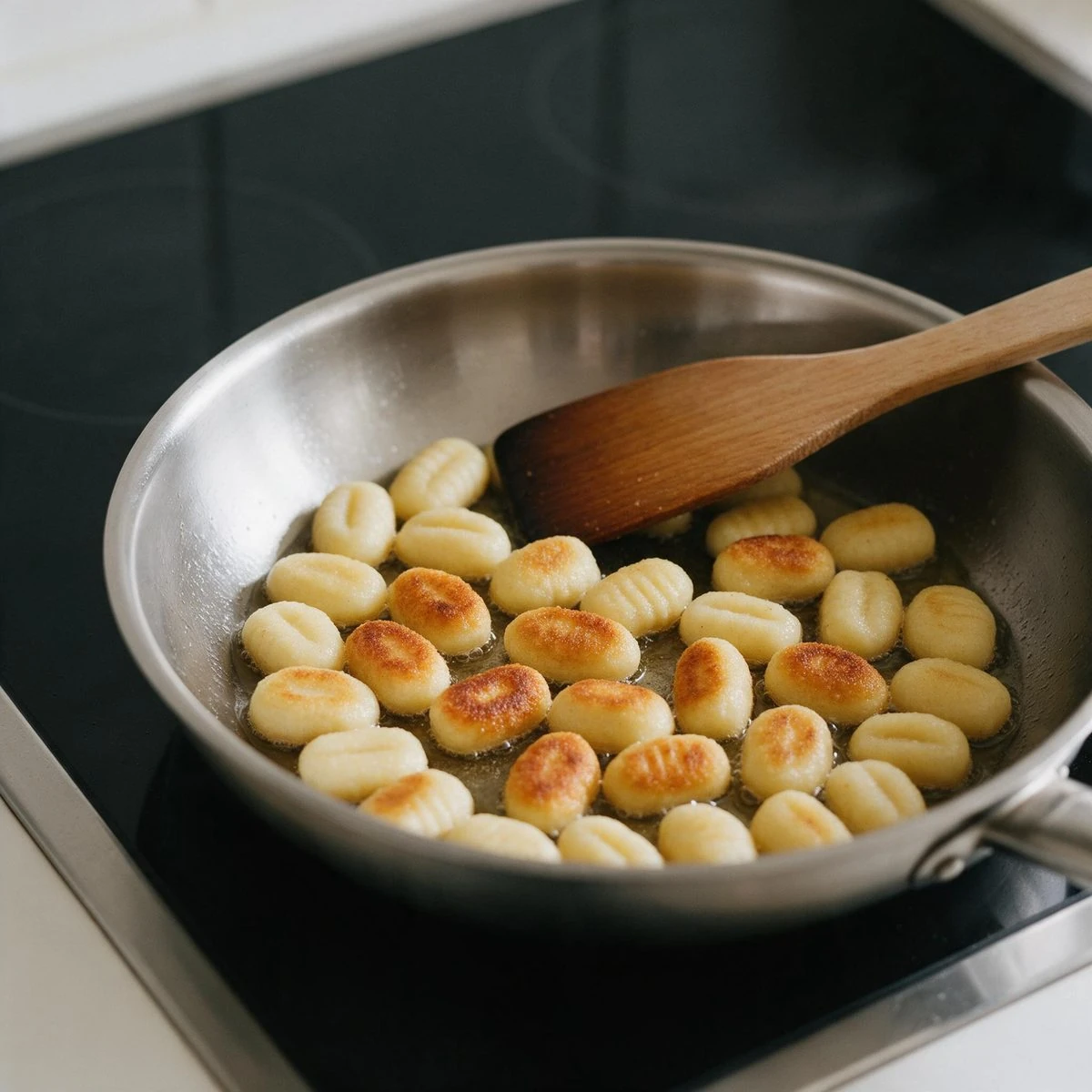 Crisp the gnocchi