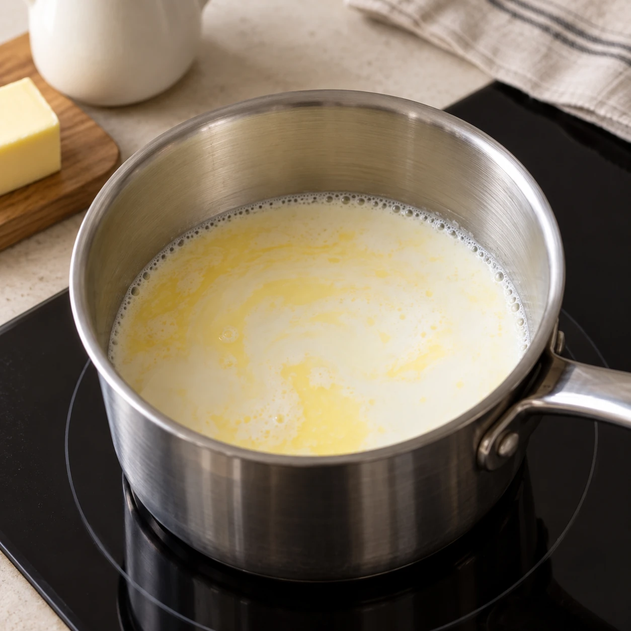 Warm the milk