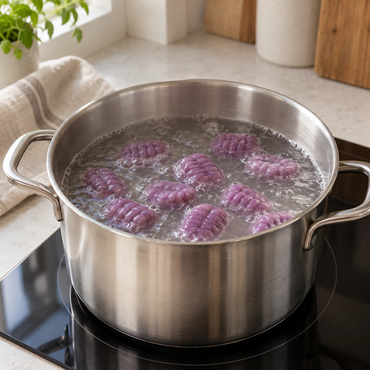 Poach the gnocchi