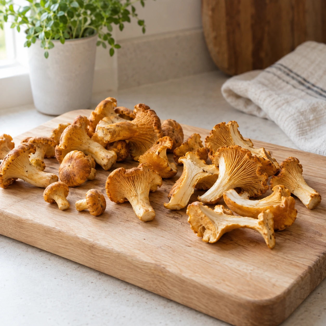 Clean and prepare the chanterelles