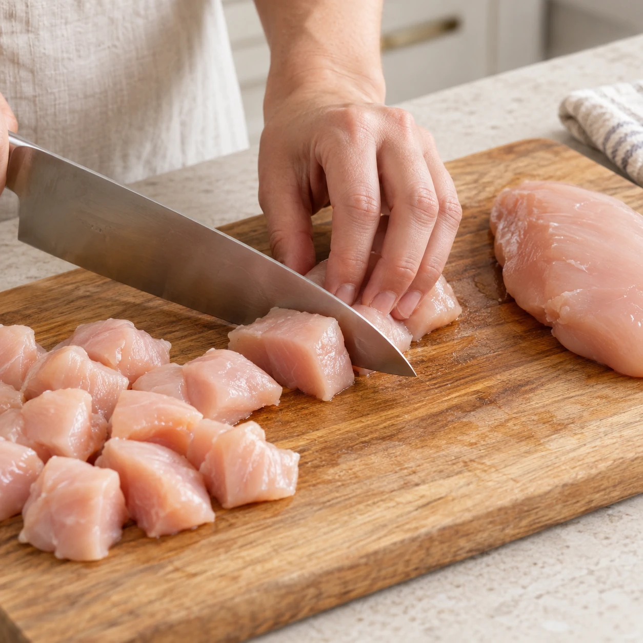 Prepare the chicken and sauce ingredients