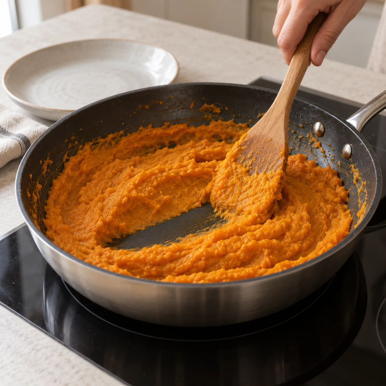 Dry the pumpkin puree