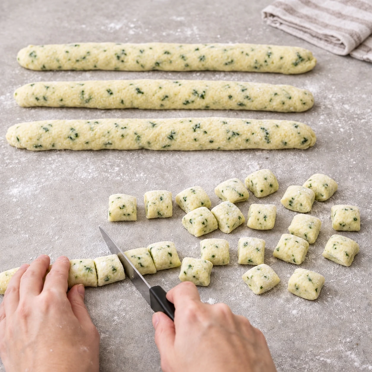 Roll and cut the dough