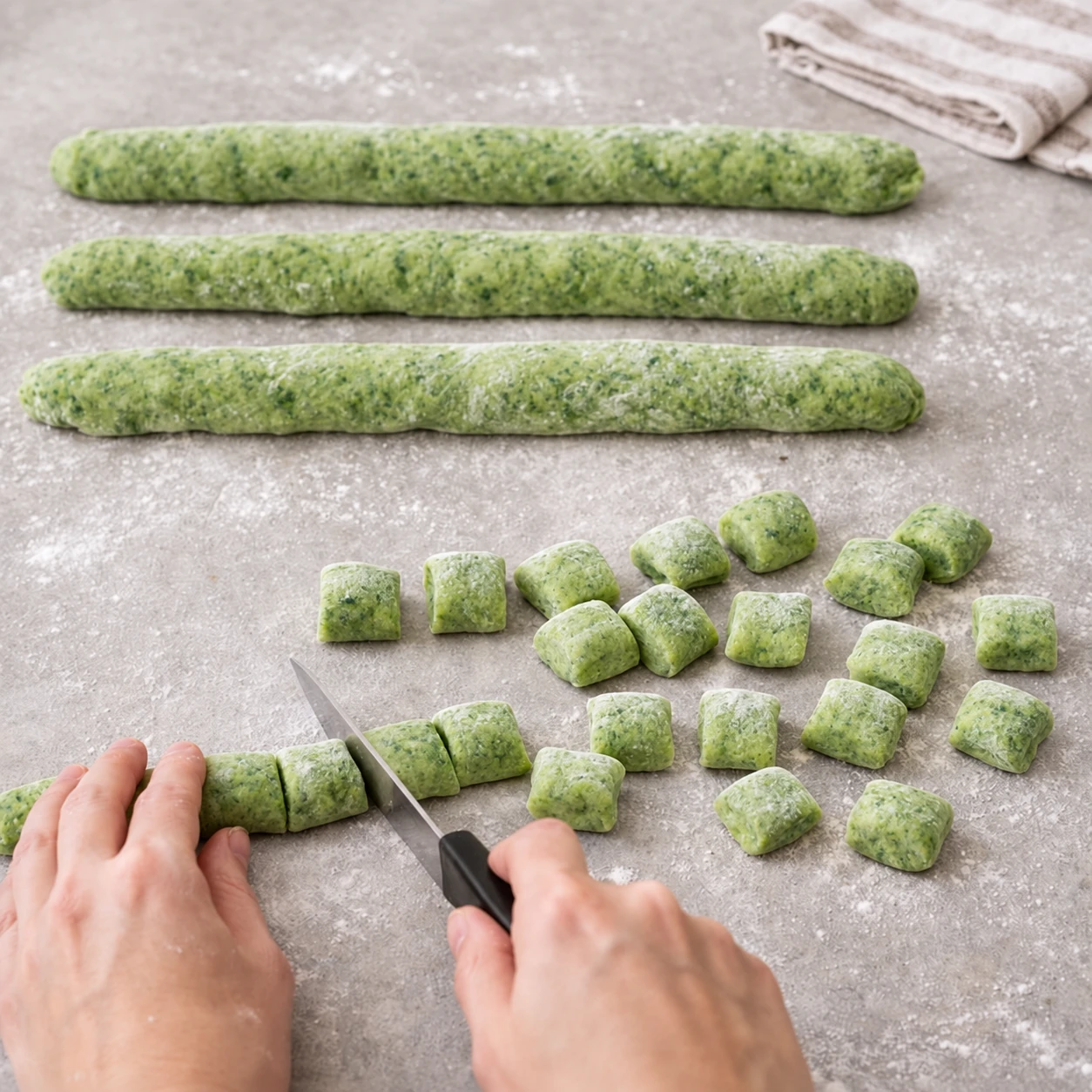 Roll and cut the dough