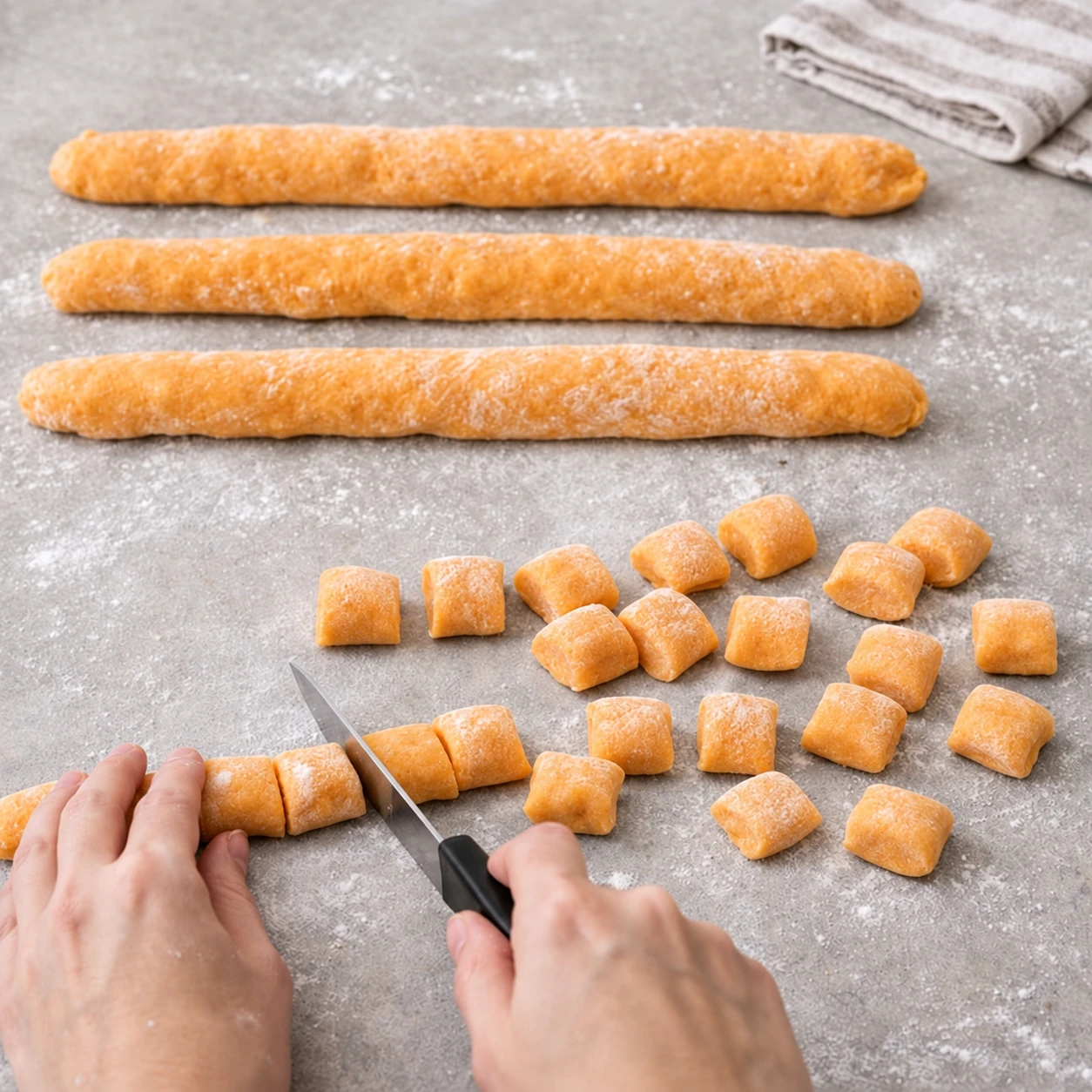 Roll and cut the dough