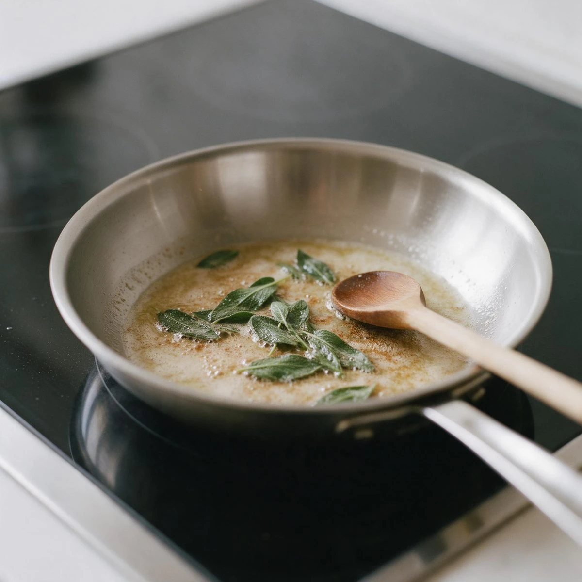 Brown the butter and crisp the sage