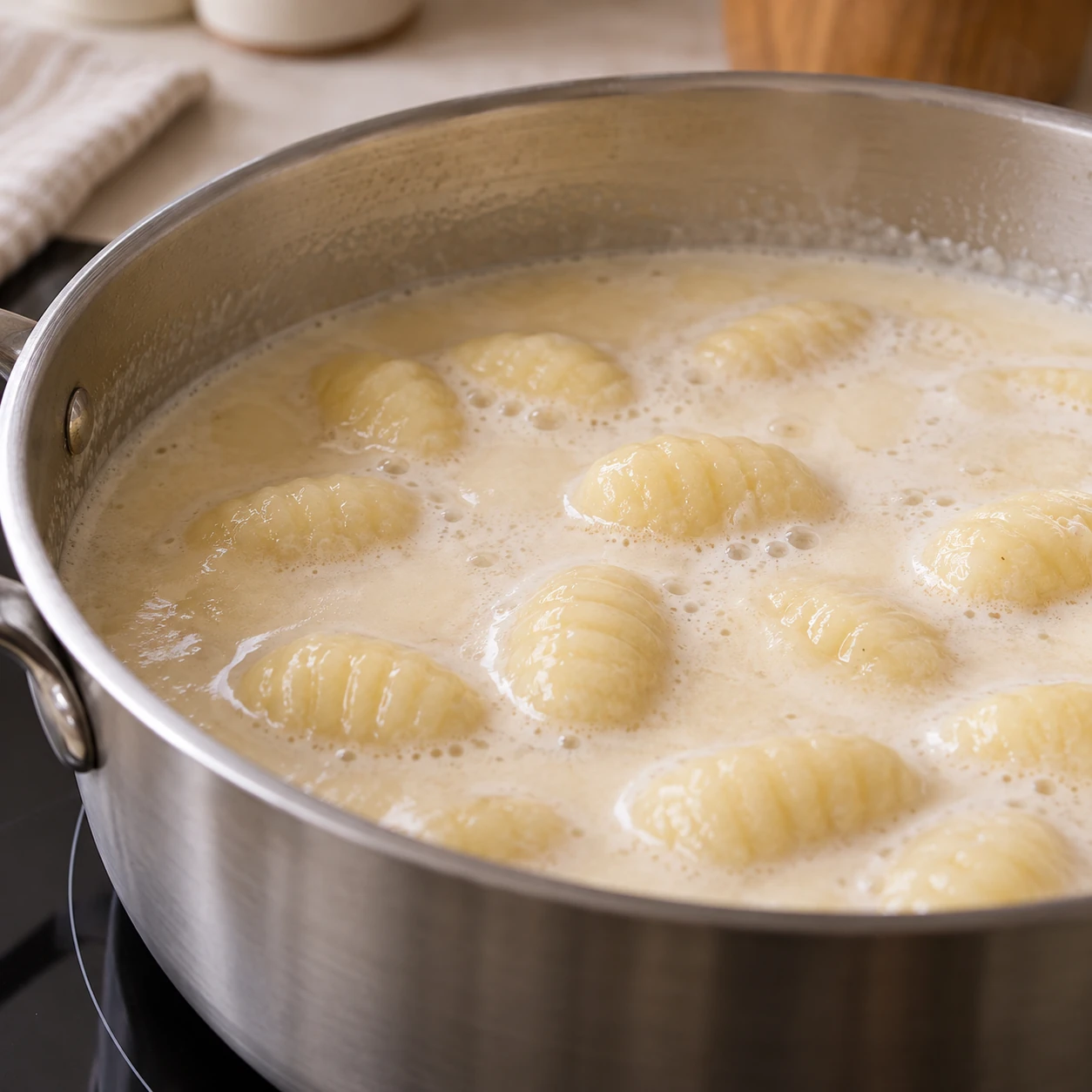 Cook the gnocchi in the soup
