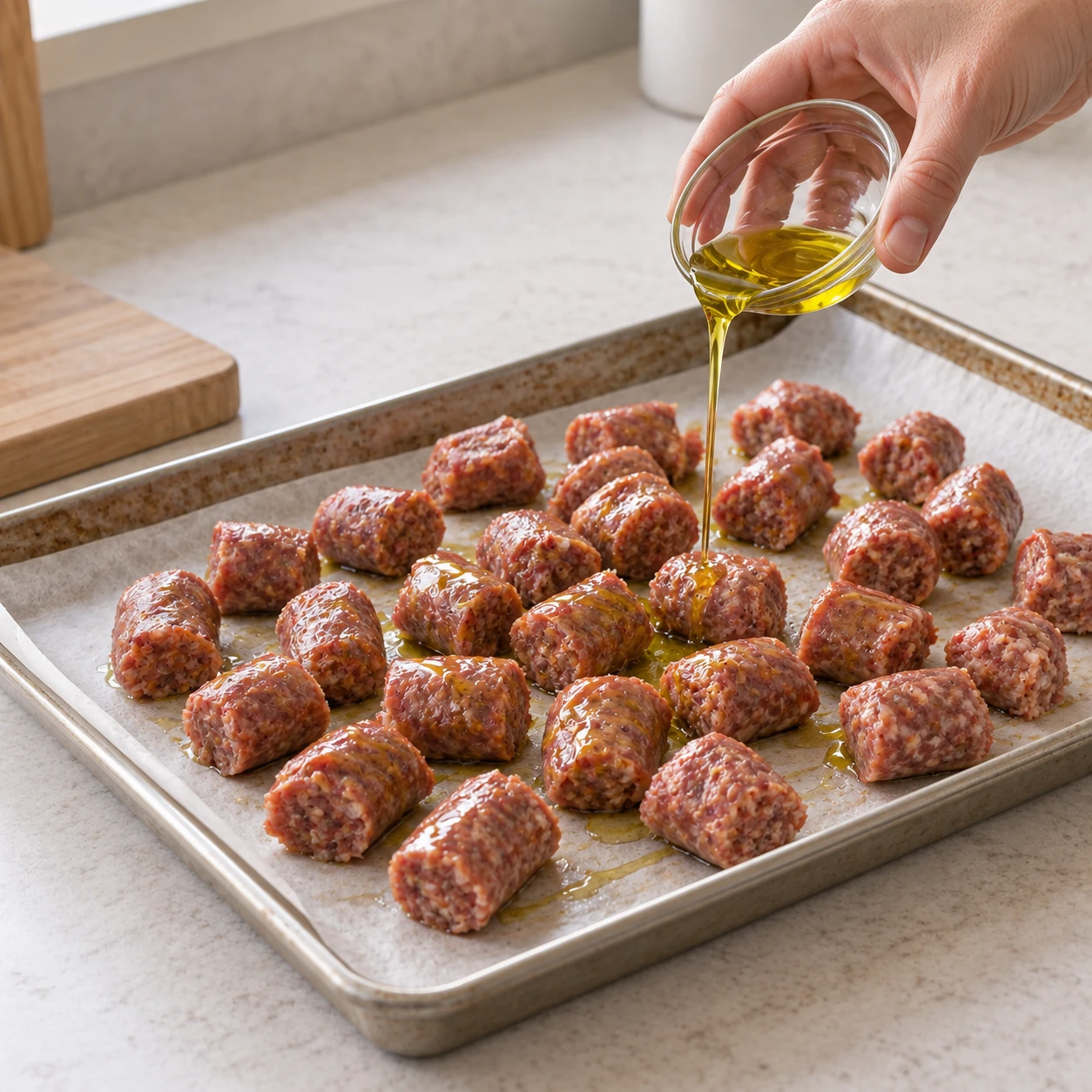 Give the sausage a head start