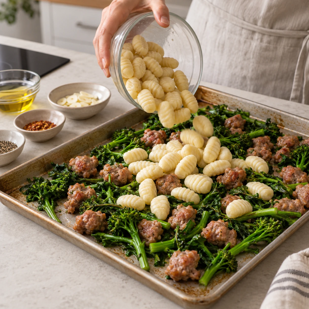 Add the gnocchi and greens