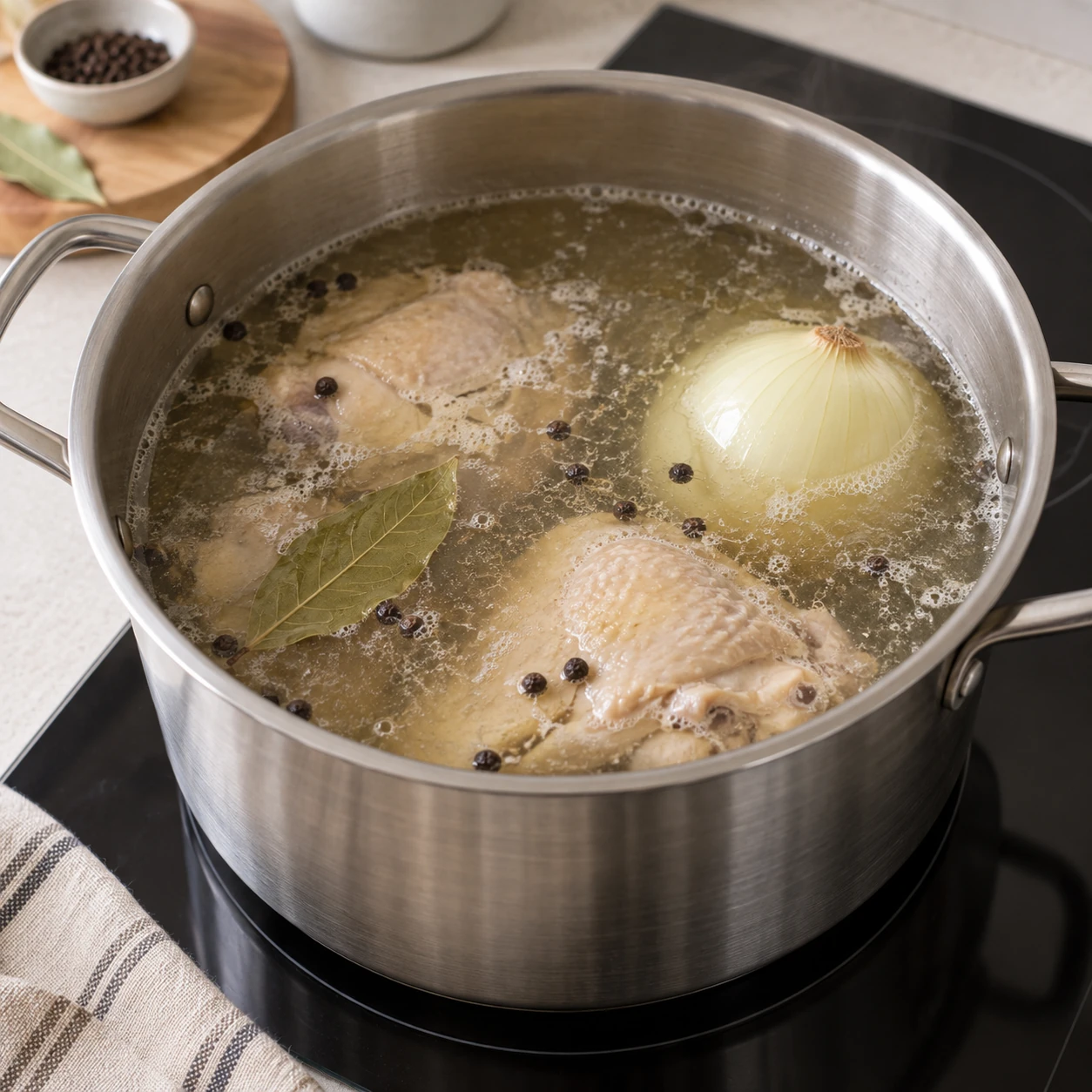 Make the chicken broth