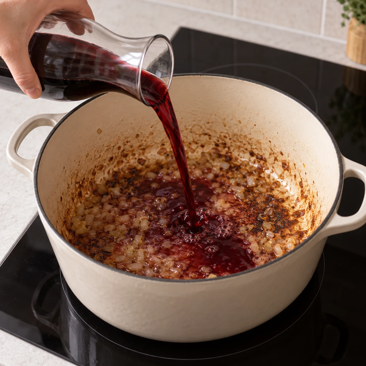 Build the braising liquid