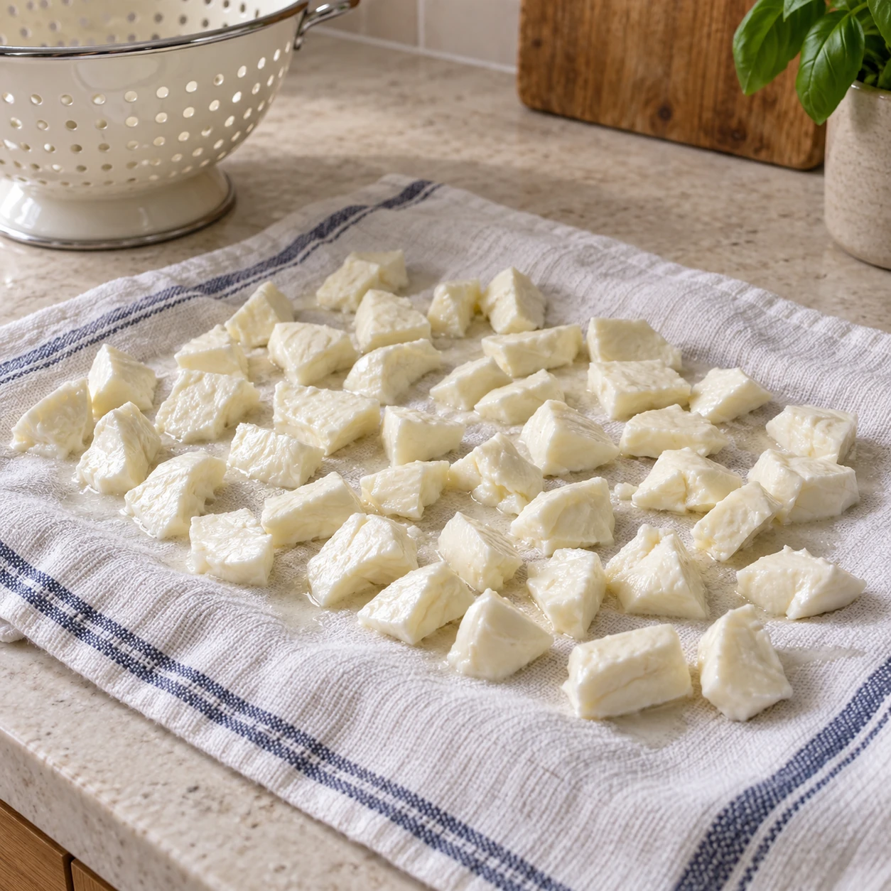Drain the mozzarella