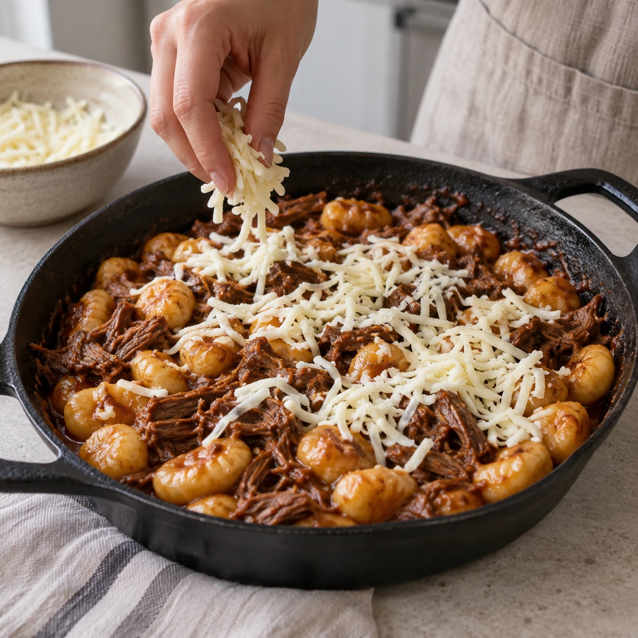 Broil under Oaxaca cheese