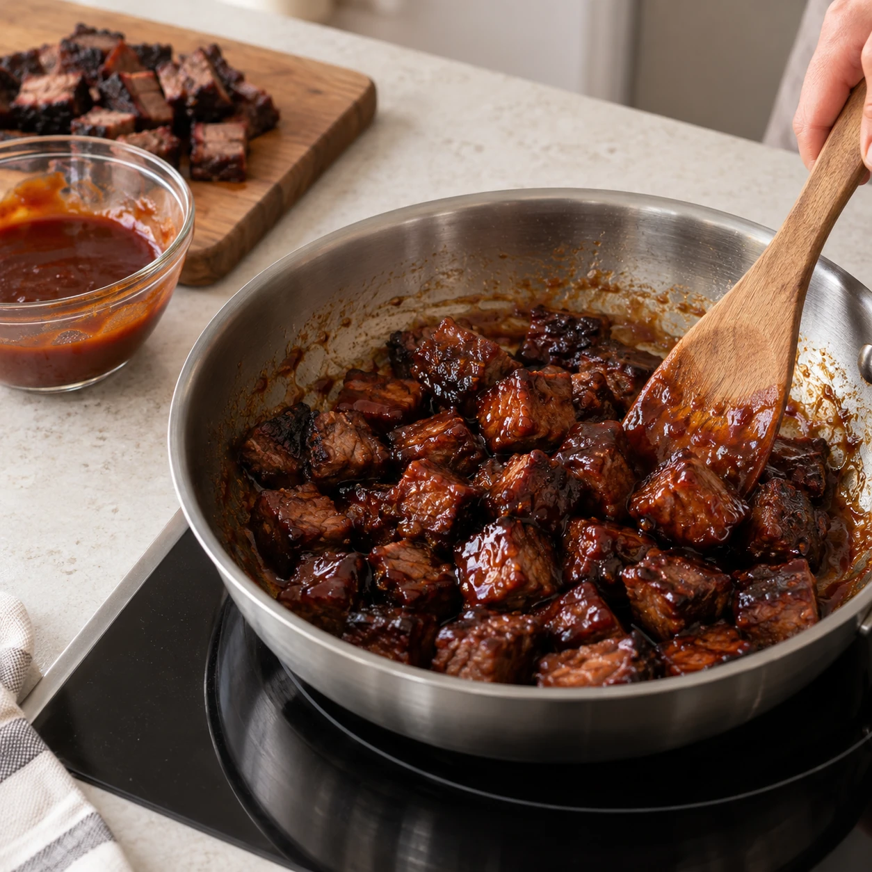 Glaze the burnt ends