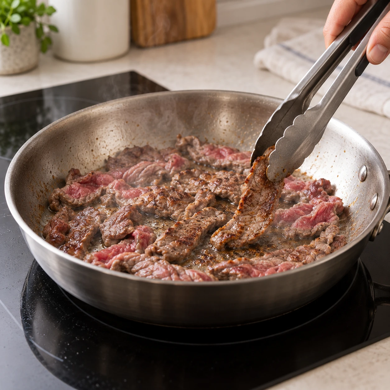 Sear the steak