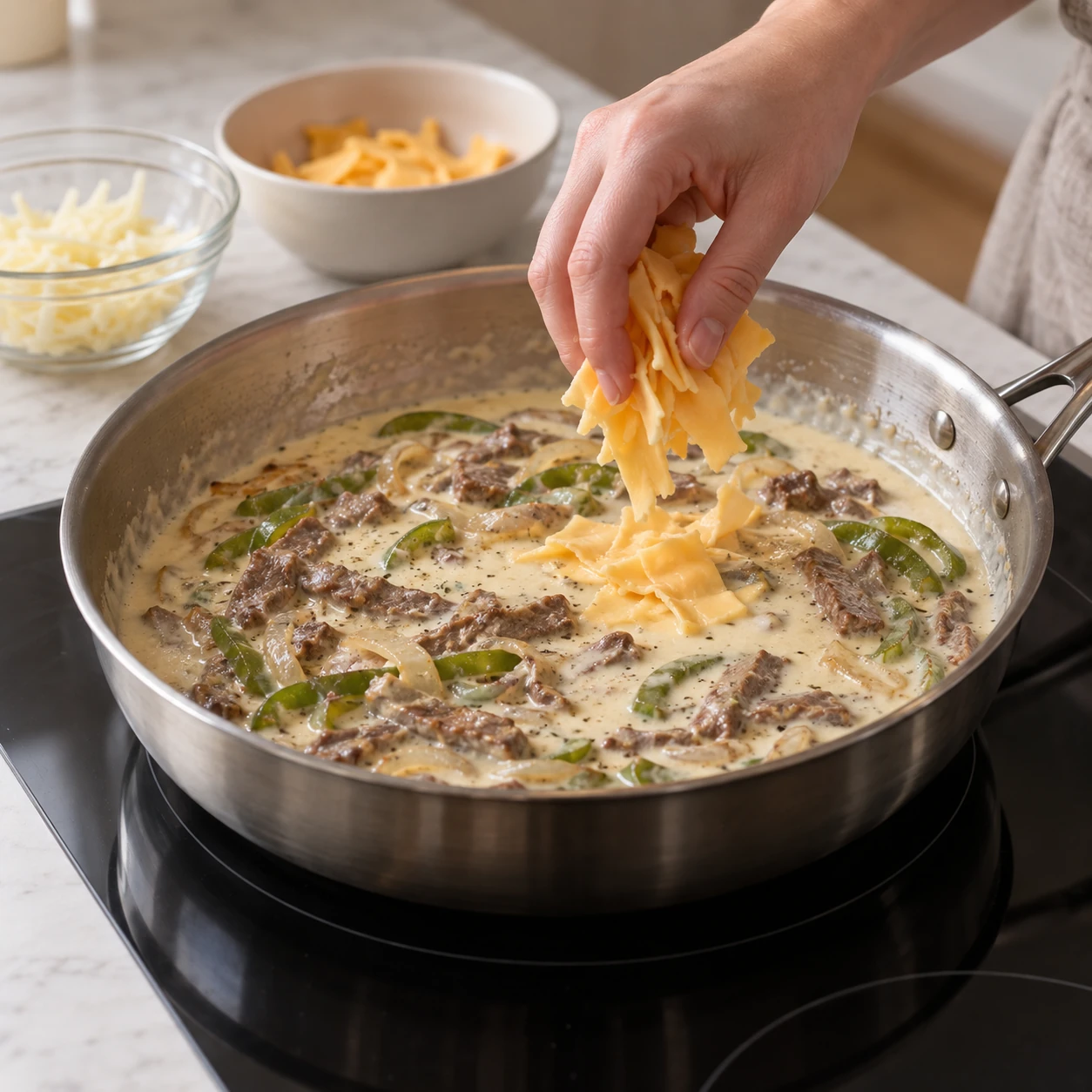 Make the cheese emulsion