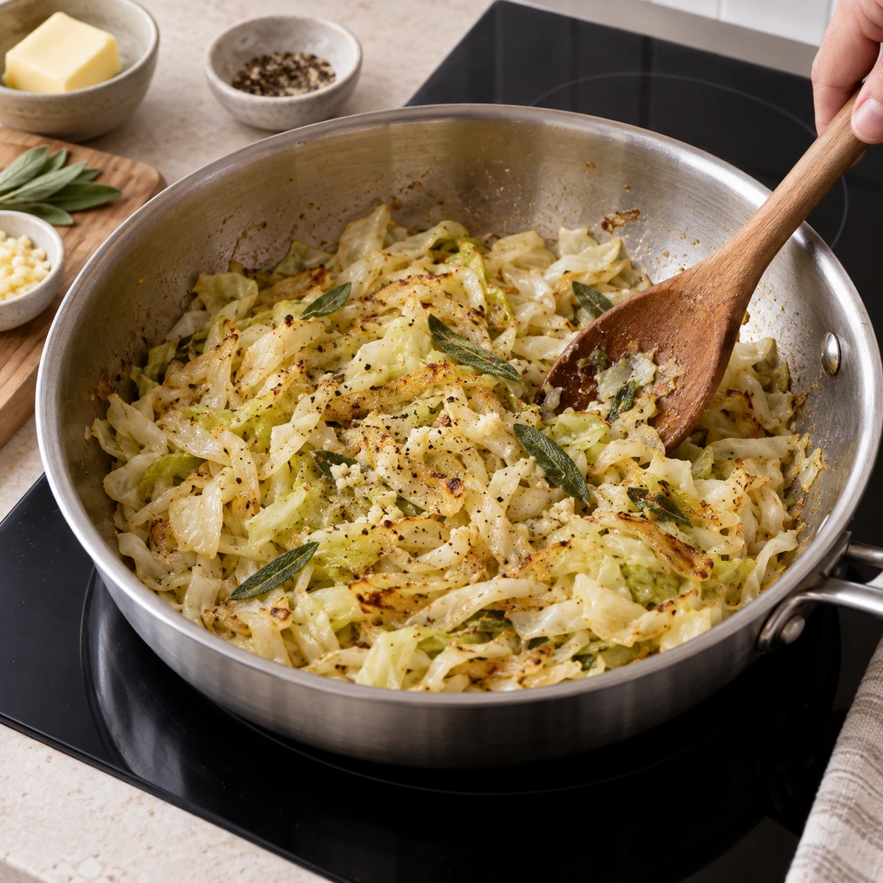 Cook the cabbage
