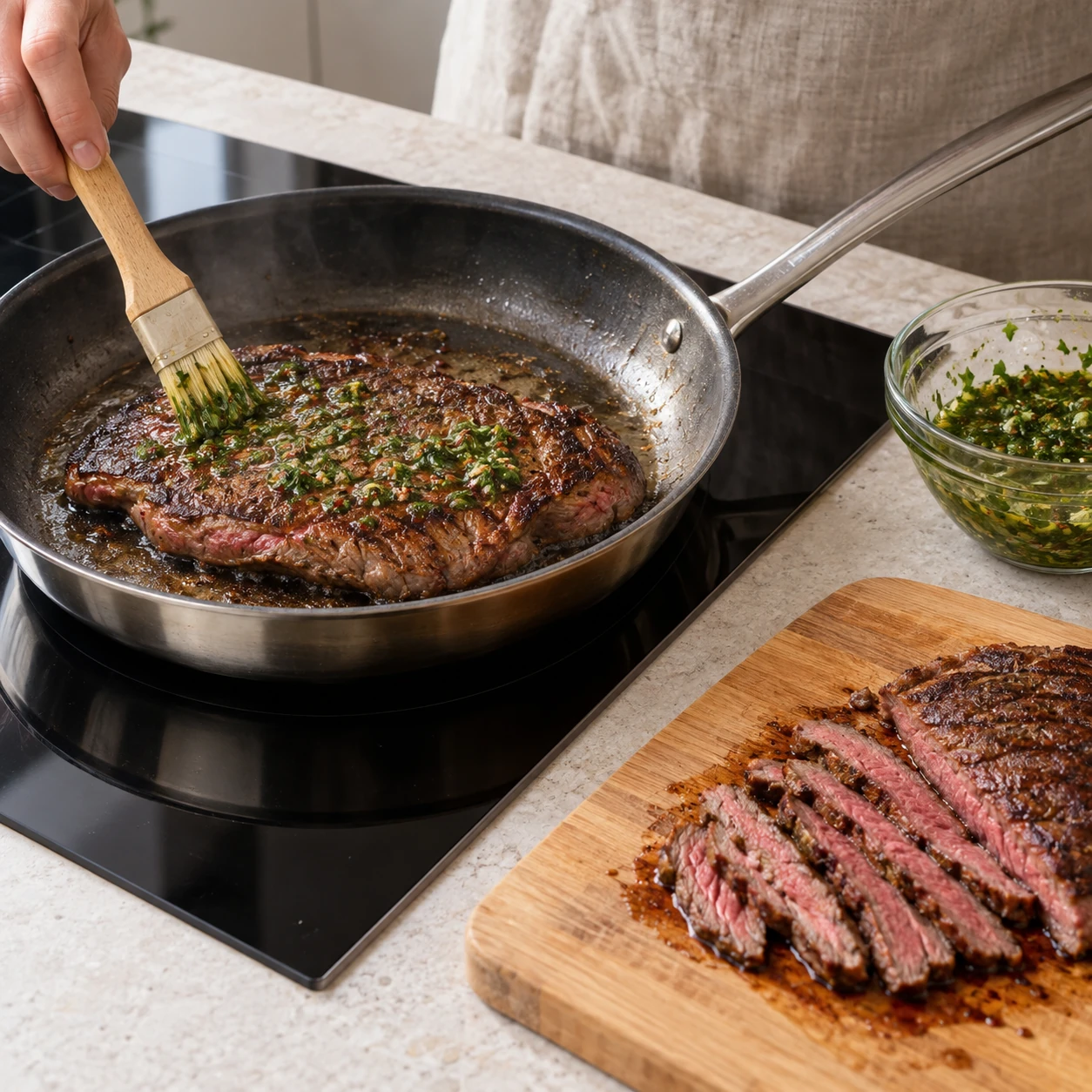 Cook and rest the steak
