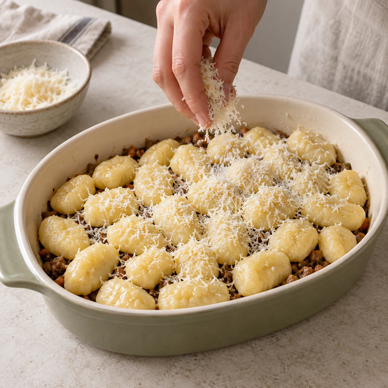Build the gnocchi topping