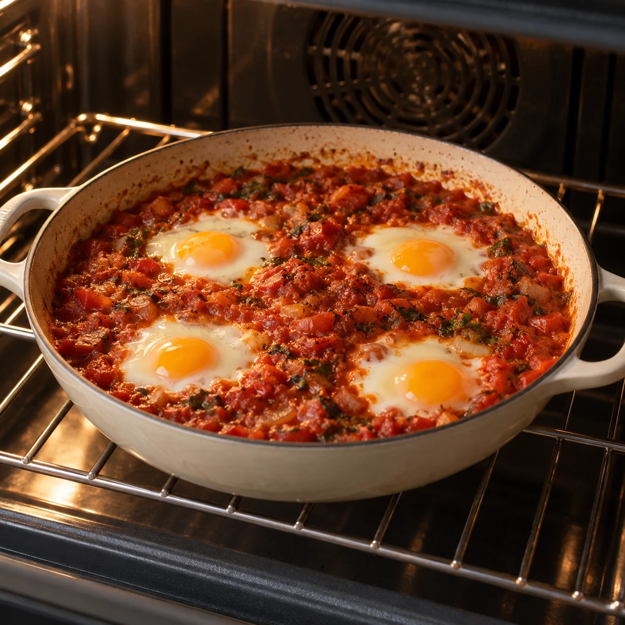 Bake the eggs