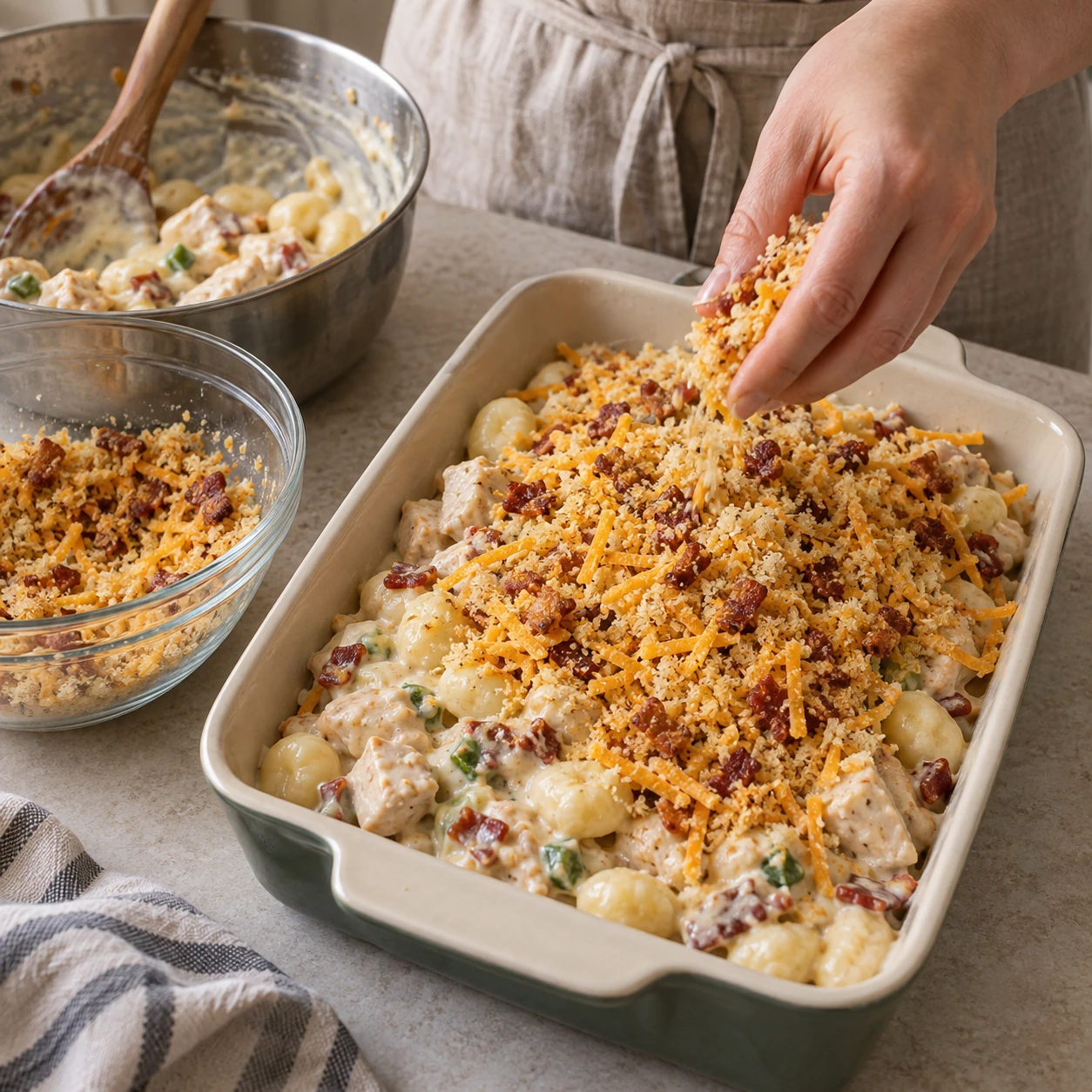 Assemble the chicken bake