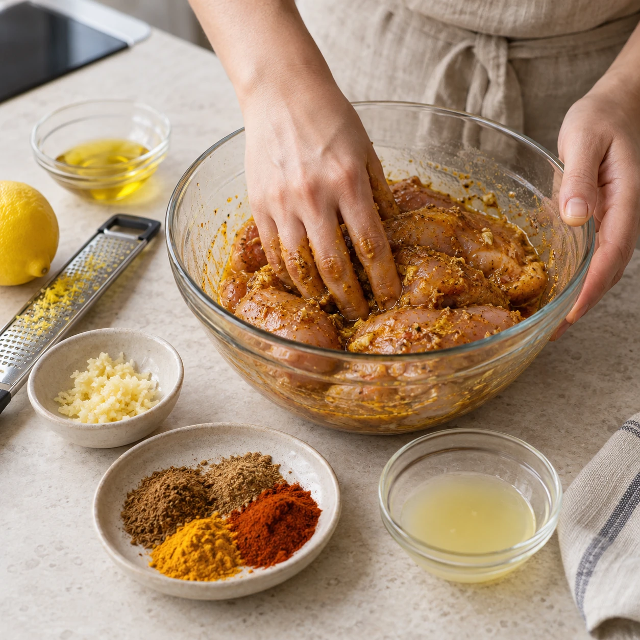 Marinate the chicken